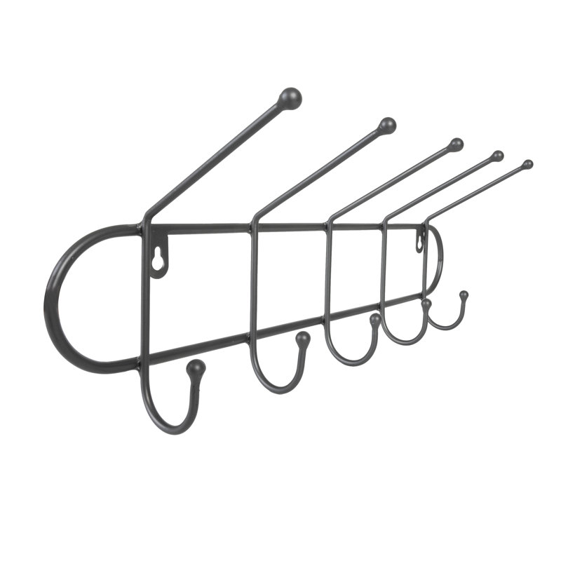 Marlow Home Co. Ganix Iron 5 Hook Wall Mounted Coat Rack Wayfair.co.uk